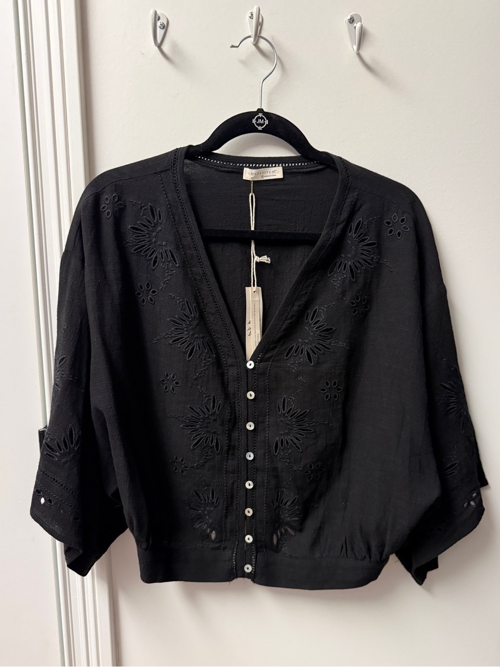 LOVESTITCH Elijah Eyelet Top